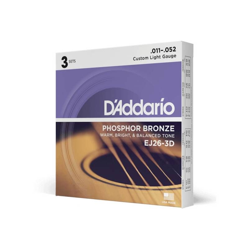 Детальная картинка товара D'Addario EJ26-3D в магазине Музыкальная Тема