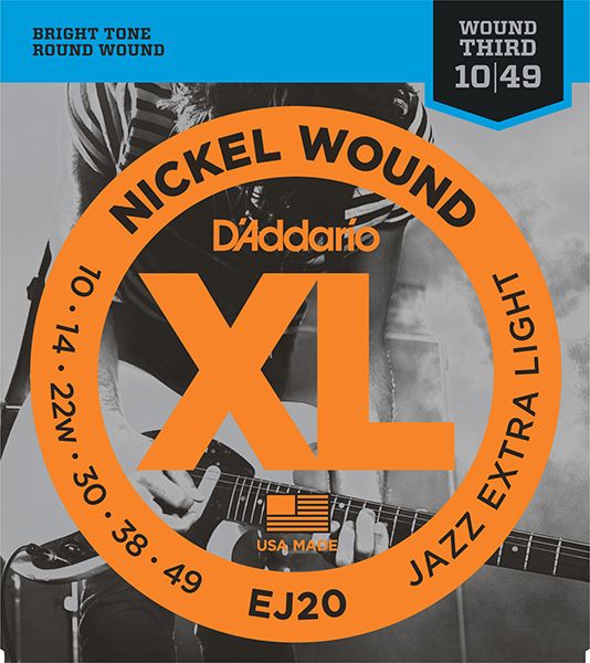 Детальная картинка товара D'Addario EJ20 XL NICKEL WOUND в магазине Музыкальная Тема