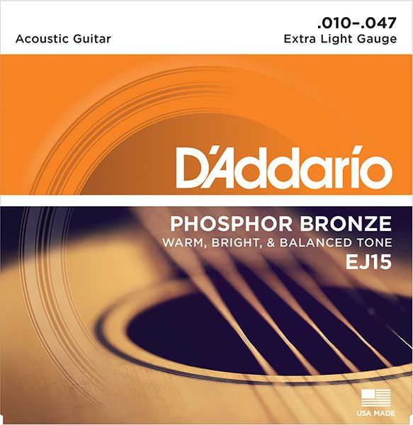 Детальная картинка товара D'Addario EJ15 PHOSPHOR BRONZE в магазине Музыкальная Тема