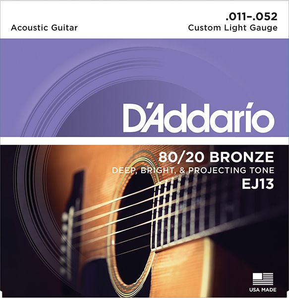 Детальная картинка товара D'Addario EJ13 BRONZE 80/20 в магазине Музыкальная Тема