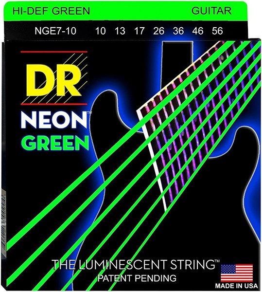 Детальная картинка товара DR NGE7-10 Neon Green в магазине Музыкальная Тема