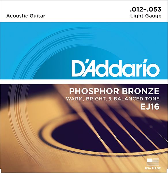 Детальная картинка товара D'Addario EJ16 PHOSPHOR BRONZE в магазине Музыкальная Тема
