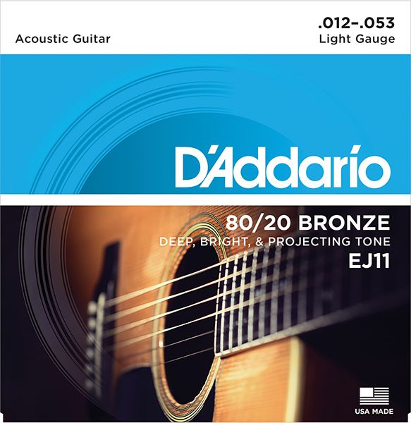 Детальная картинка товара D'Addario EJ11 BRONZE 80/20 в магазине Музыкальная Тема