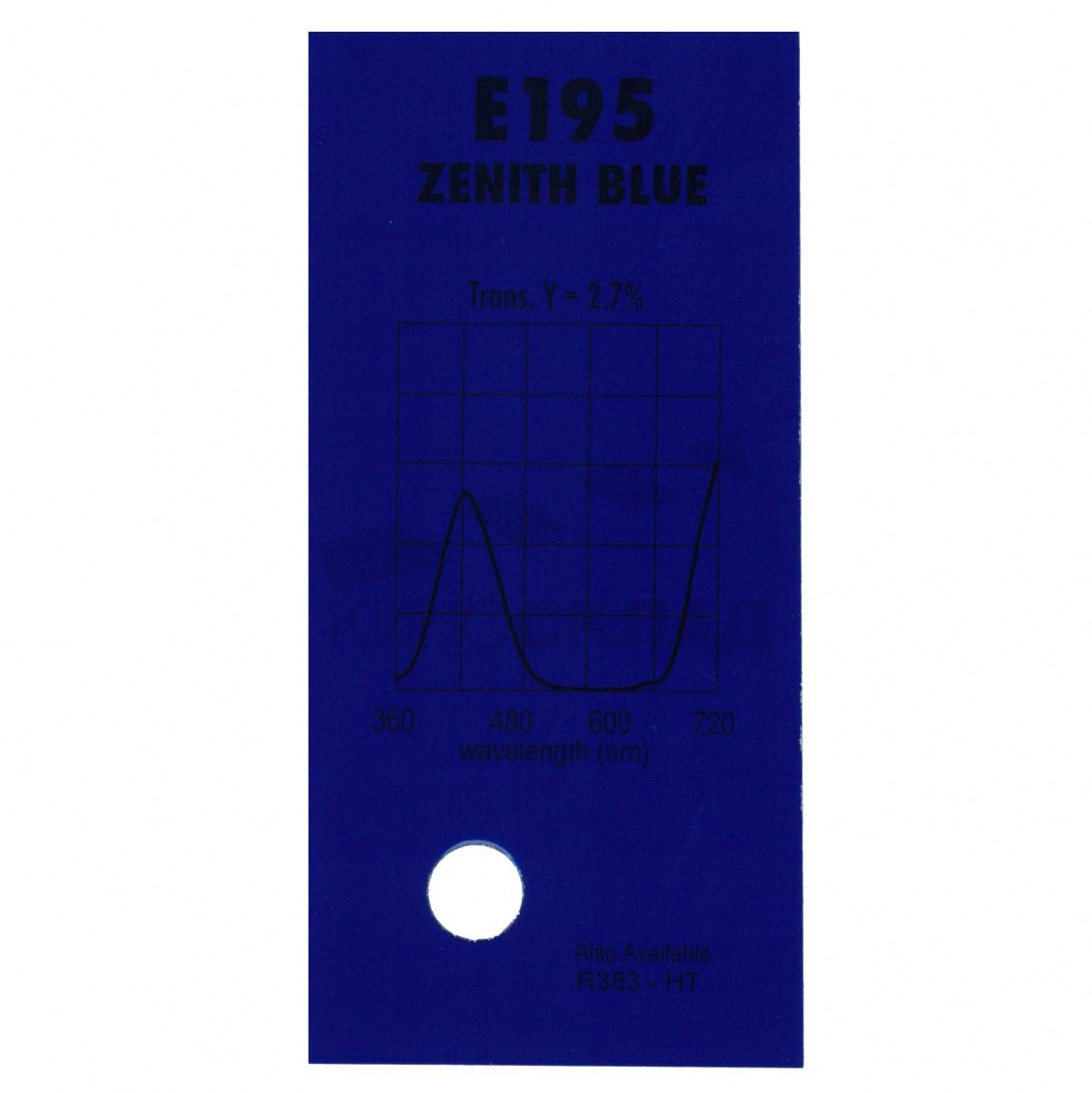 Детальная картинка товара Lee Filters # 195 Zenith Blue в магазине Музыкальная Тема