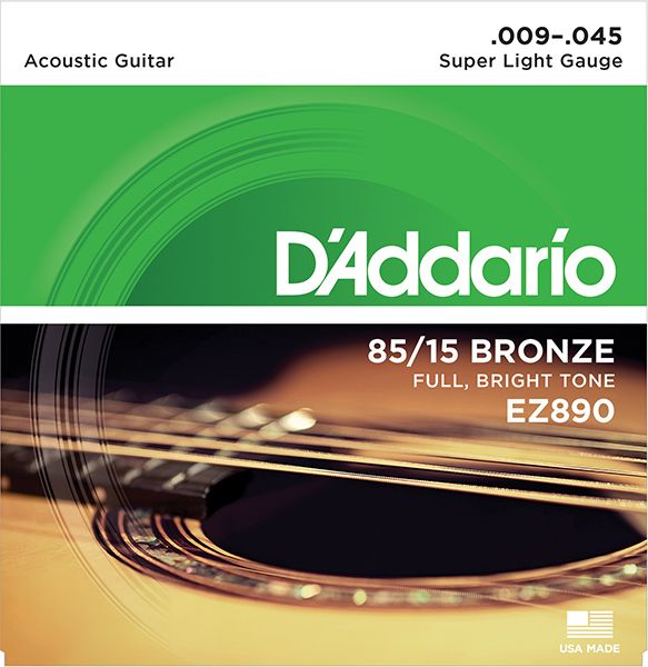 D'Addario EZ890 AMERICAN BRONZE 85/15