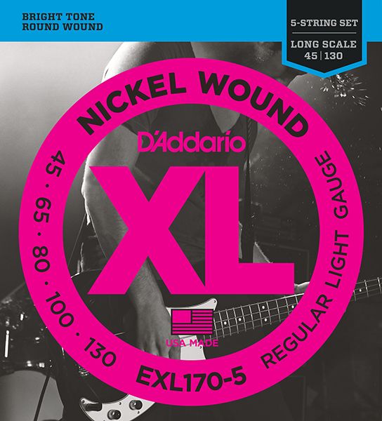 D'Addario EXL170-5 XL NICKEL WOUND