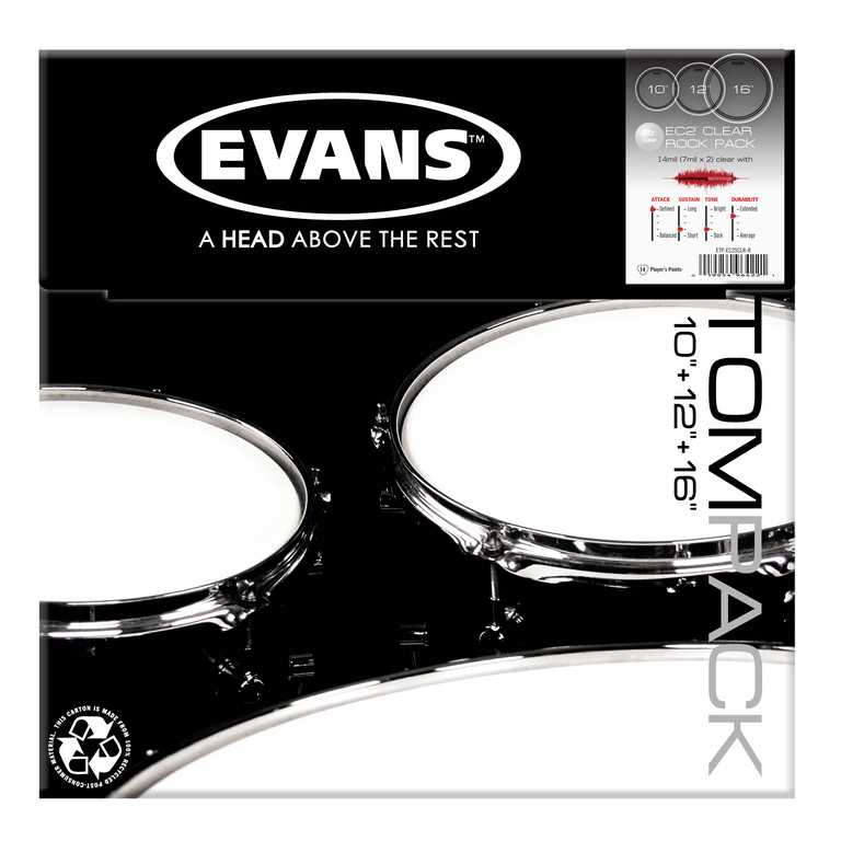 Evans ETP-EC2SCLR-R EC2 Clear Rock