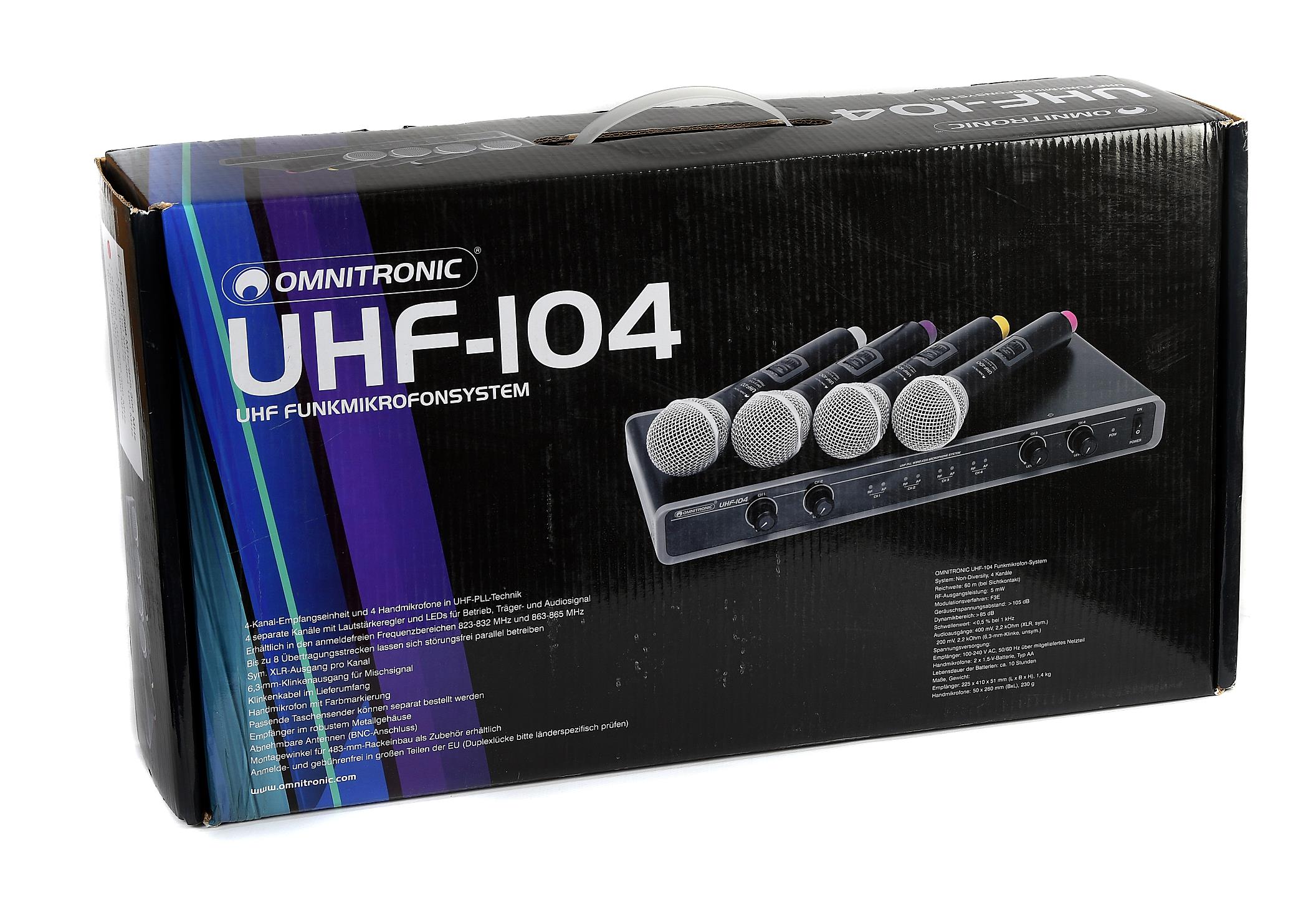 Детальная картинка товара Omnitronic UHF-104 в магазине Музыкальная Тема