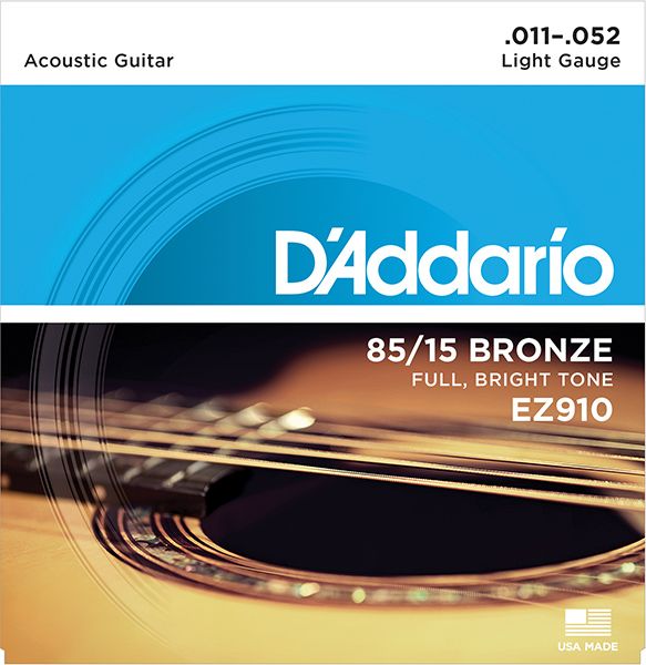 Детальная картинка товара D'Addario EZ910 AMERICAN BRONZE 85/15 в магазине Музыкальная Тема